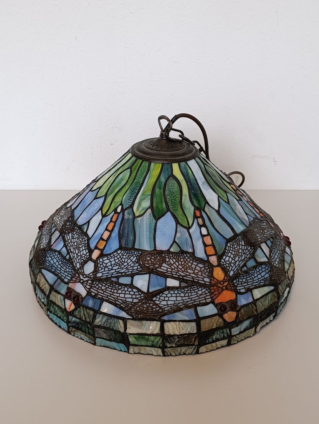 Lampadari & plafoniere: Vintage Tiffany Style Lampe mit Libellenmuster – Usato da Herisau venduto da Tosam_WinWin 3