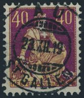 SG Au - Helvetia mit Schwert - Vollstempel