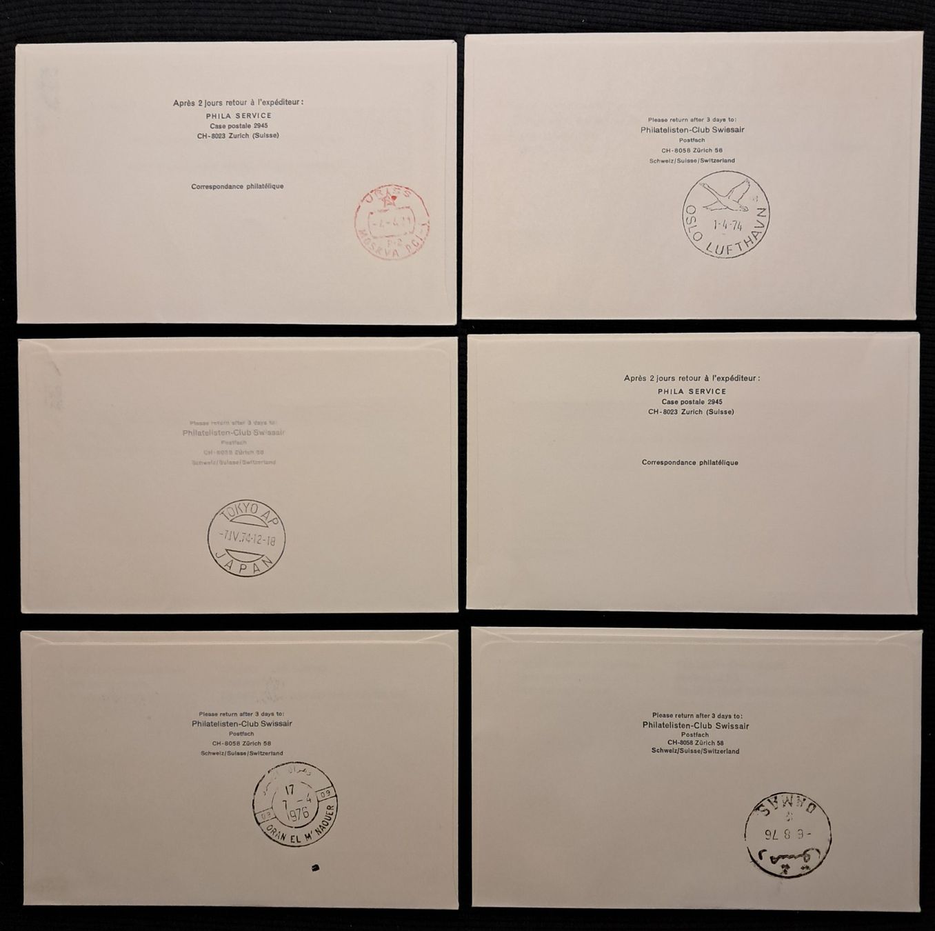 Tous les timbres: 6X FLUGPOST-BRIEFE – D'occasion à Ponto Valentino par giorgia06 1