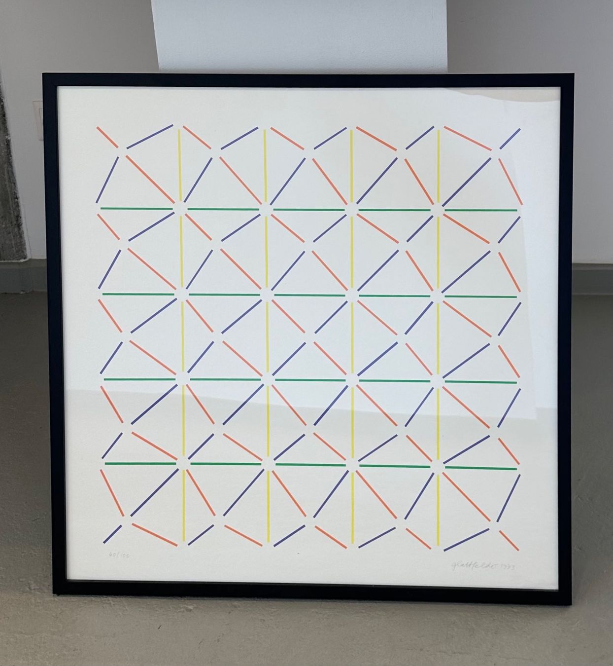 Dipinti: Composition concrète, 1973, Hans Jörg Glattfelder – Usato da neuchatel venduto da cabinetjuliart