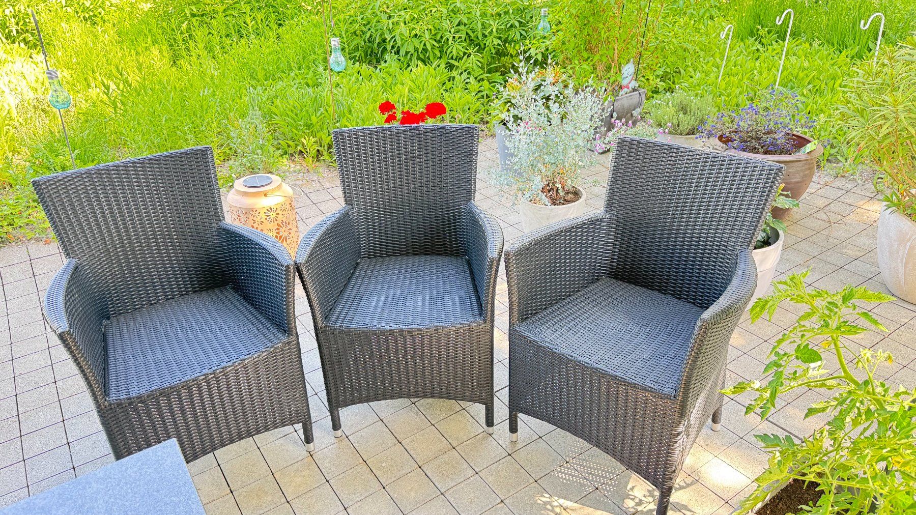 Sedie: 6er Set Gartenstühle, Rattan-Look, gebraucht – Usato da Winterthur venduto da Sale590