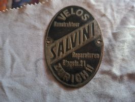 plaquette de cadre vélos farrader Salvini Zurich 11 antik 