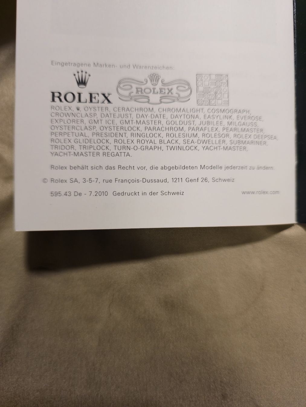 Rolex Dokumente: Rolex Booklet Submarine 2000 – Gebraucht aus S. Antonino von paoloc1842 1