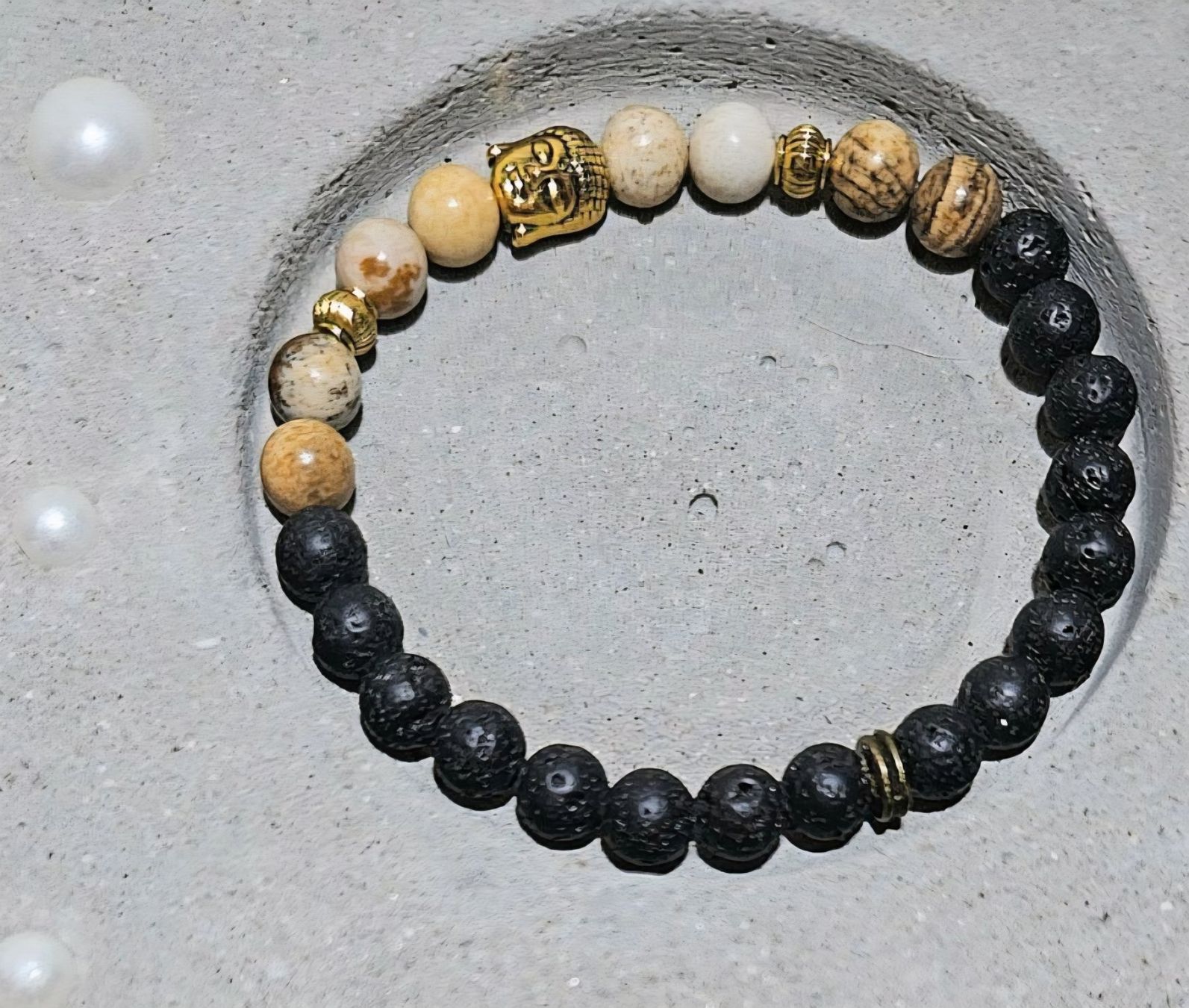 Bracciali & Braccialetti: Buddha-Lava Steinarmk. - Spendenaktion – Nuovo (secondo la descrizione) da Unterkulm venduto da Nachtigall 5