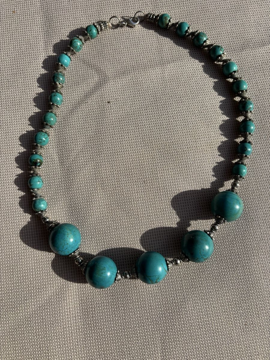 Catenine: Türkis Kette im Tibet Design – Usato da Brütten venduto da Swerman1984