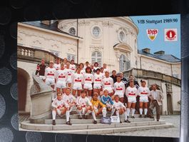 VfB Stuttgart - alte Karte 1989/90