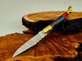 Laguiole Damast Messer Klappmesser echtes Damastmesser
