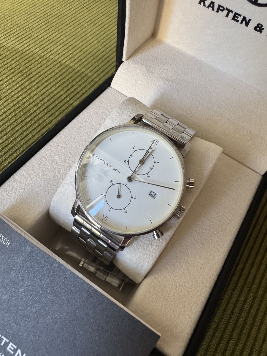 Kapten & Son Orologi: Kapten & son Chrono Silber Uhr – Usato da Zürich venduto da van_58nb 1