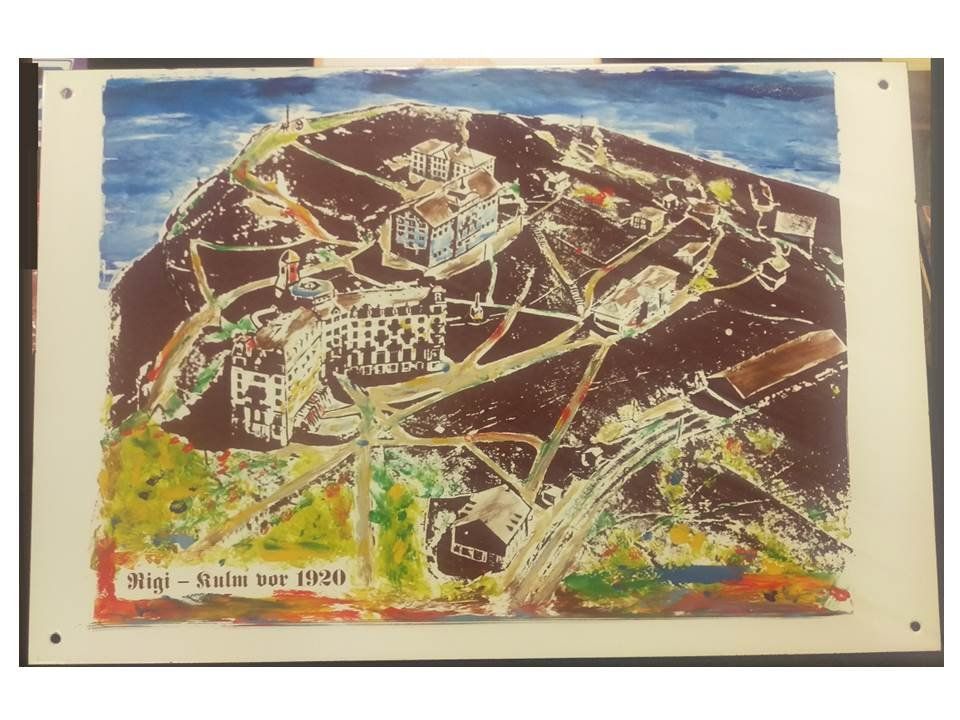 Foto & Immagini: Rigi – Kulm vor 1920 Emaille-Bild – Usato da Suhr venduto da Brocki-Suhr