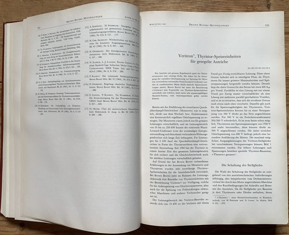 Buch Brown Boveri Mitteilungen 8