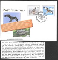 FDC Serie 1306-1307 Einheimische Vögel ET Sempach 1.4.2009