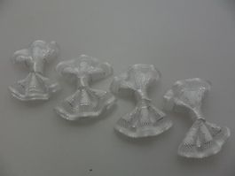 5 noeuds organza 3 cm BLANC