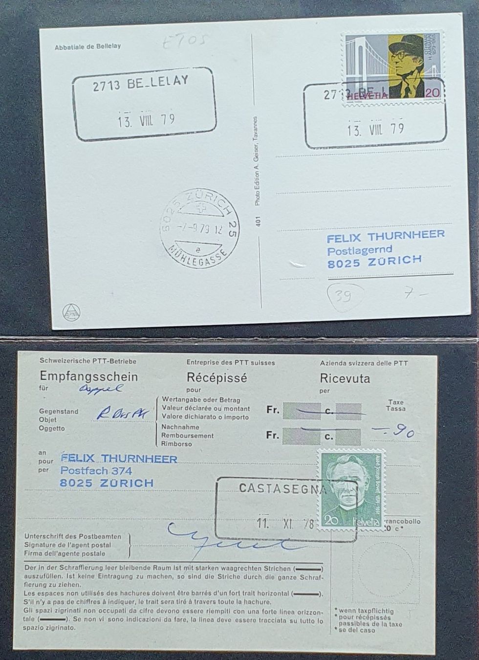 Tutti i francobolli: Album mit 38 Briefe Aushilfsstempel – Usato da Kreuzlingen venduto da Rschweiz1 6