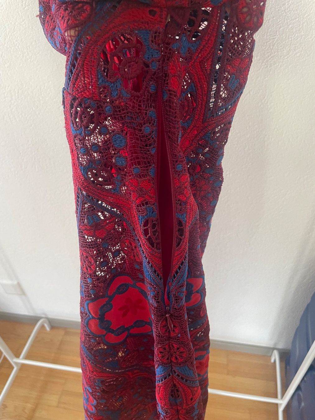 Sandro Vestiti: Sandro Häkelkleid rot blau Minikleid 36 – Usato da Clarens venduto da Lois86 2