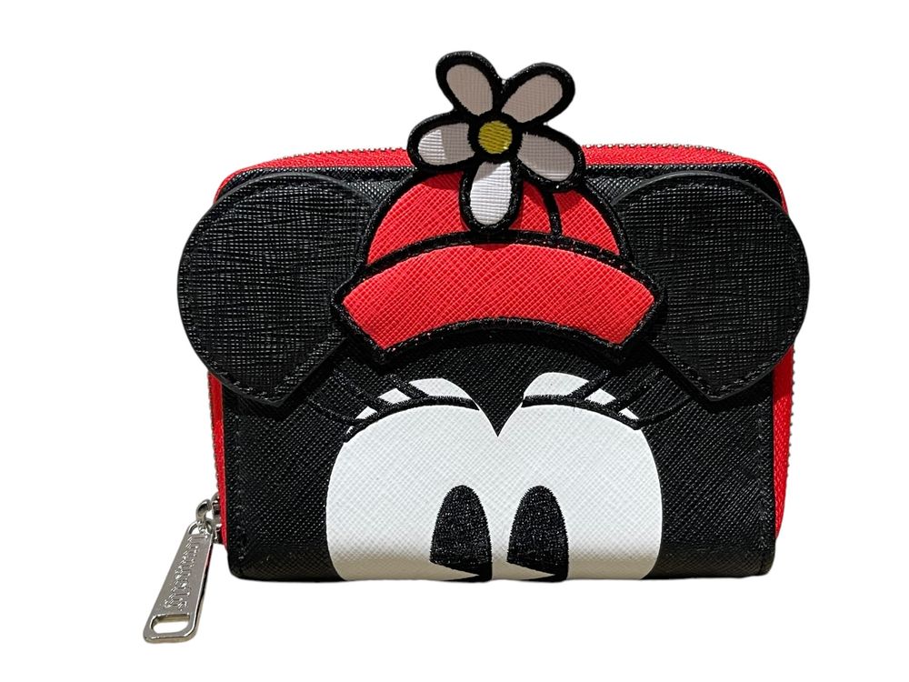 Minnie Mouse Portafoglio Con Portamonete – Marsupio In Poliestere Con Cerniera, Articolo Originale