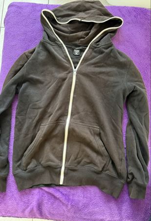 Sweatshirt zippé capuche FSBN homme taille M brun usé