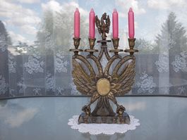 42 cm *JUDAICA* Adler Bronze Kerzenständer 4 flammig 4290 gr
