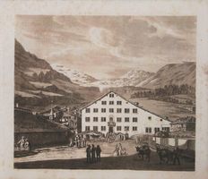 Leukerbad Neujahrsblatt mit Ansicht1817