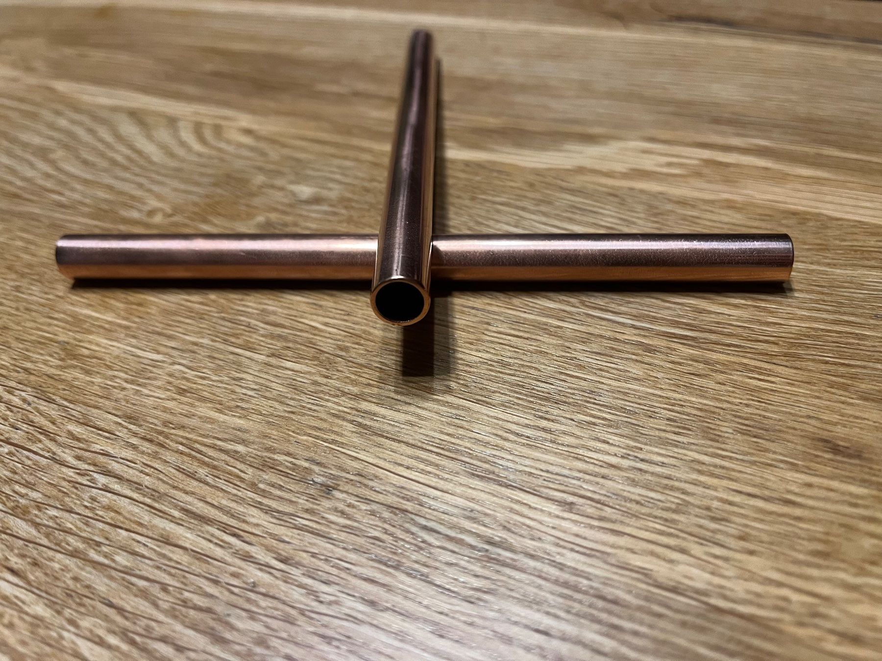 Set di posate: Strohhalm Trinkhalm kupfer massiv 15cm – Nuovo (secondo la descrizione) da Goldingen venduto da Thomas.Perrin 1