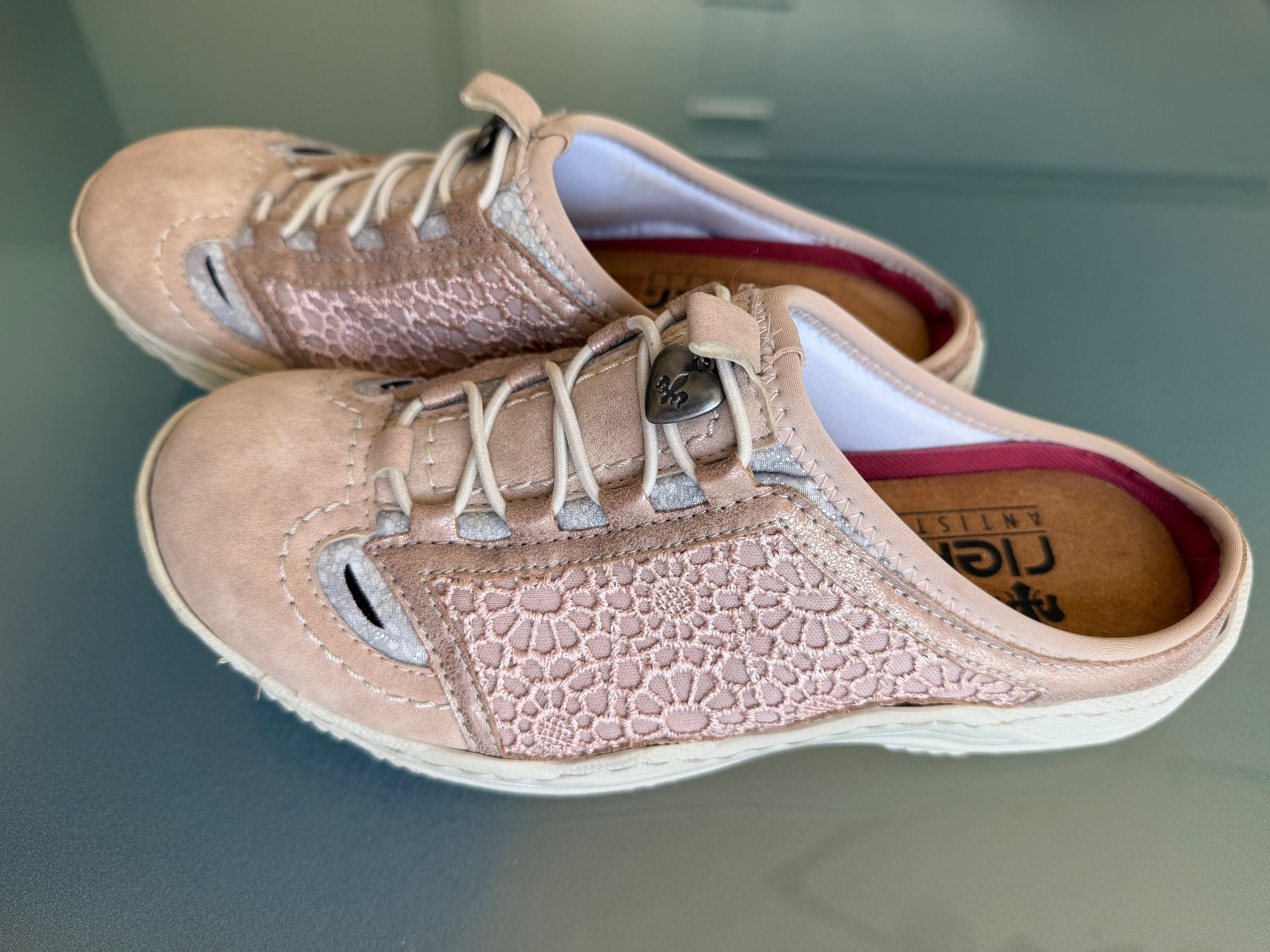 Rieker Scarpe da donna: Rieker Pantoletten altrosa Gr. 37 – Usato da Port venduto da Griwa 1