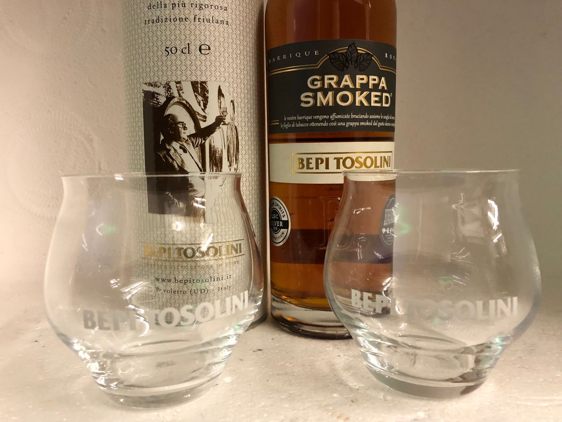 Spirituosen: Grappa Smoked Barrique Bepi Tosolini 40% – Neu und originalverpackt aus Wöschnau von Vinsale 2