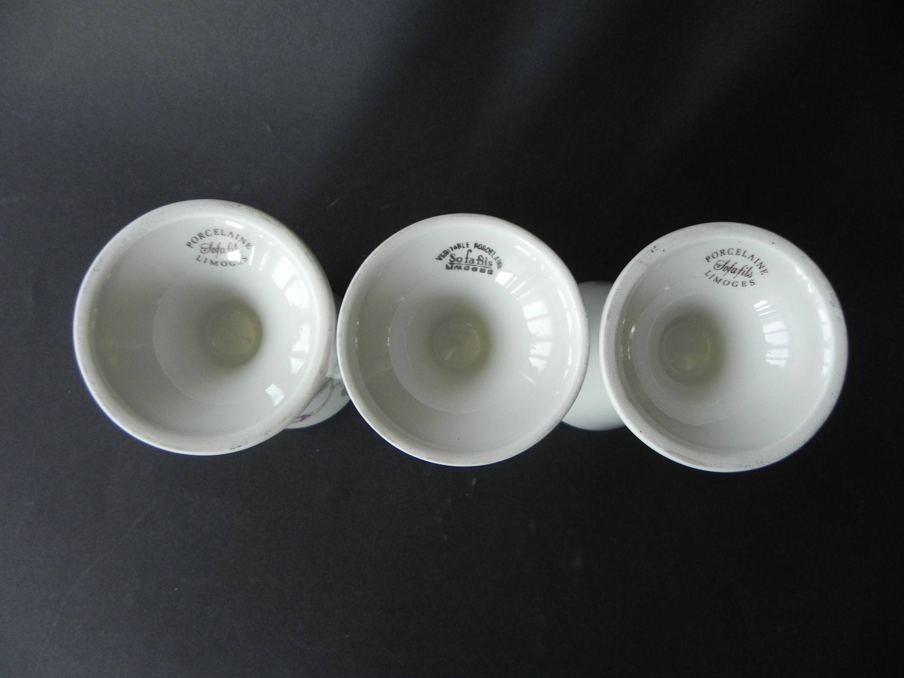 Tassen: 3 konische Becher Porcelaine SOFAFILS - Limoges – Neu (gemäss Beschreibung) aus Zürich von LodgE-21 3