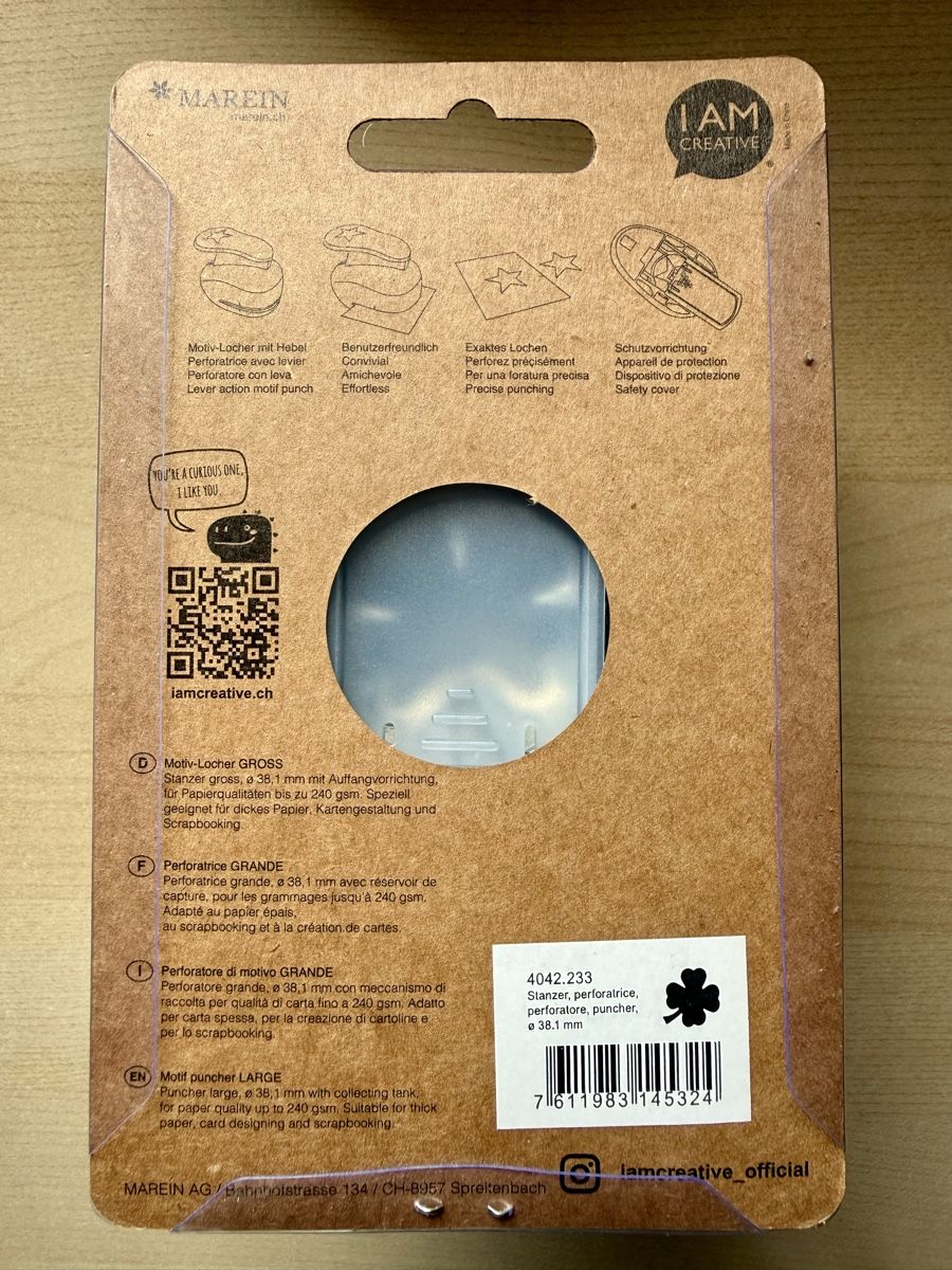 Sciablone: I AM CREATIVE Puncher Clover 38 mm new – Nuovo e nell'imballaggio originale da Utzenstorf venduto da Victoria666 1