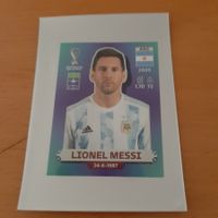 Panini WM 2022 ARG 20 Lionel Messi - Int. Edition - blau!