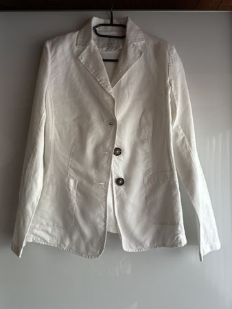 Weisser Leinenblazer Grösse 36 Oui frühlingshaft weiss