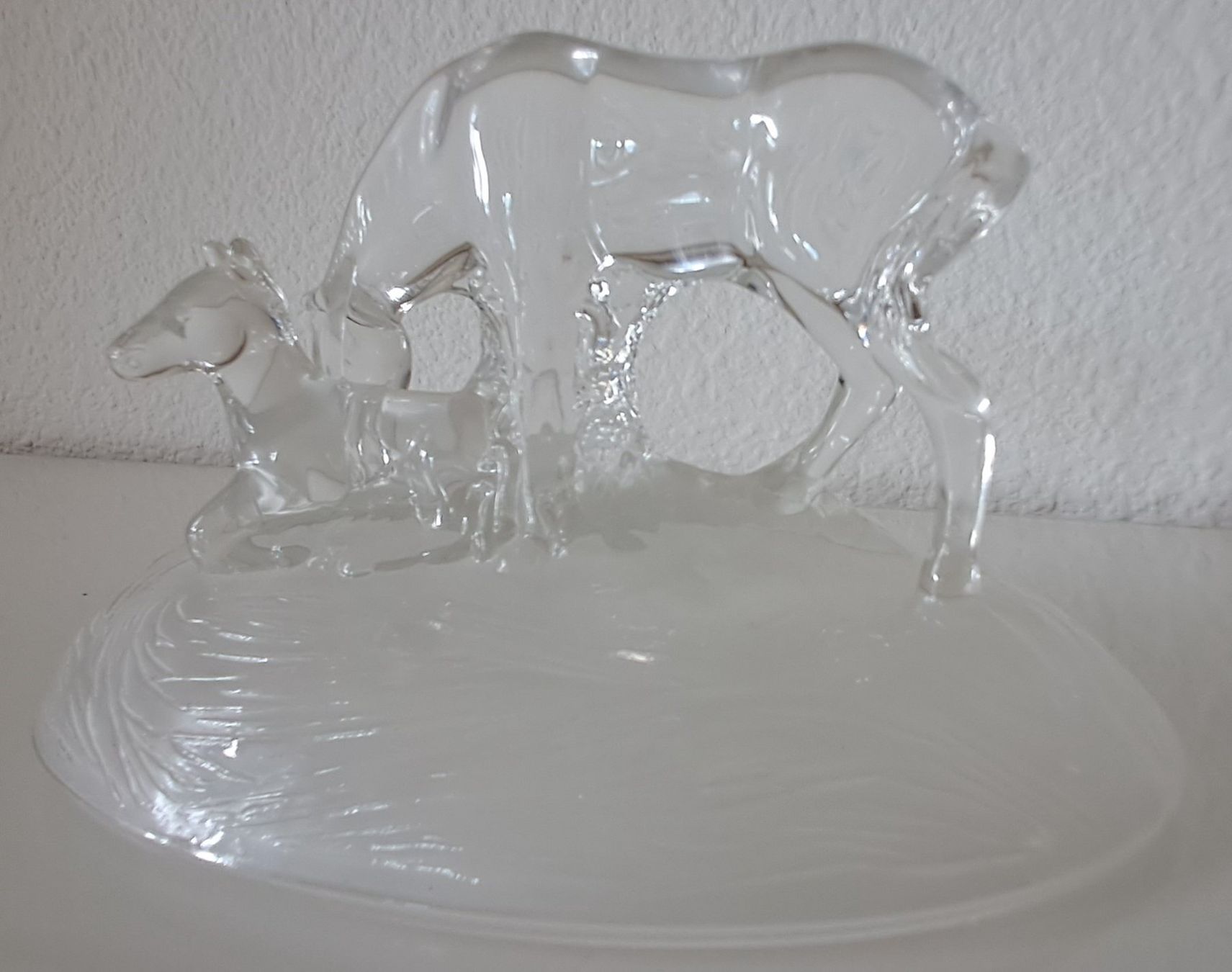 Gläser: Schöne Glasskulptur mit Pferden – Gebraucht aus Wallisellen von monbijoux009