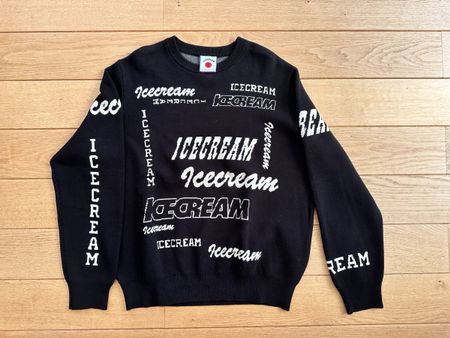 ICECREAM Pullover schwarz Grösse L mit Logo Print