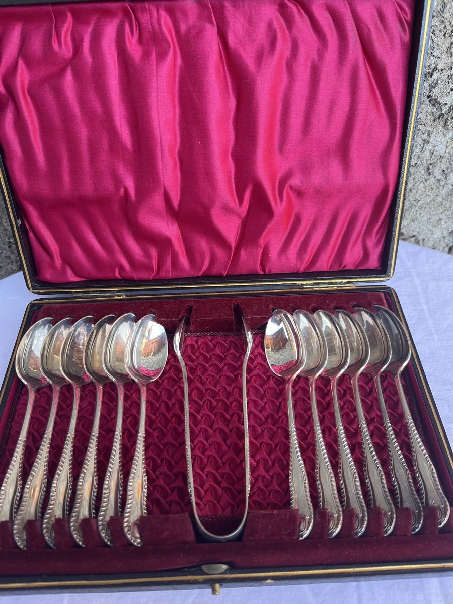 Set di posate: Versilbertes Löffel-Set, 13-teilig, mit Originaletui – Usato da Brienz BE venduto da hey_z9vg