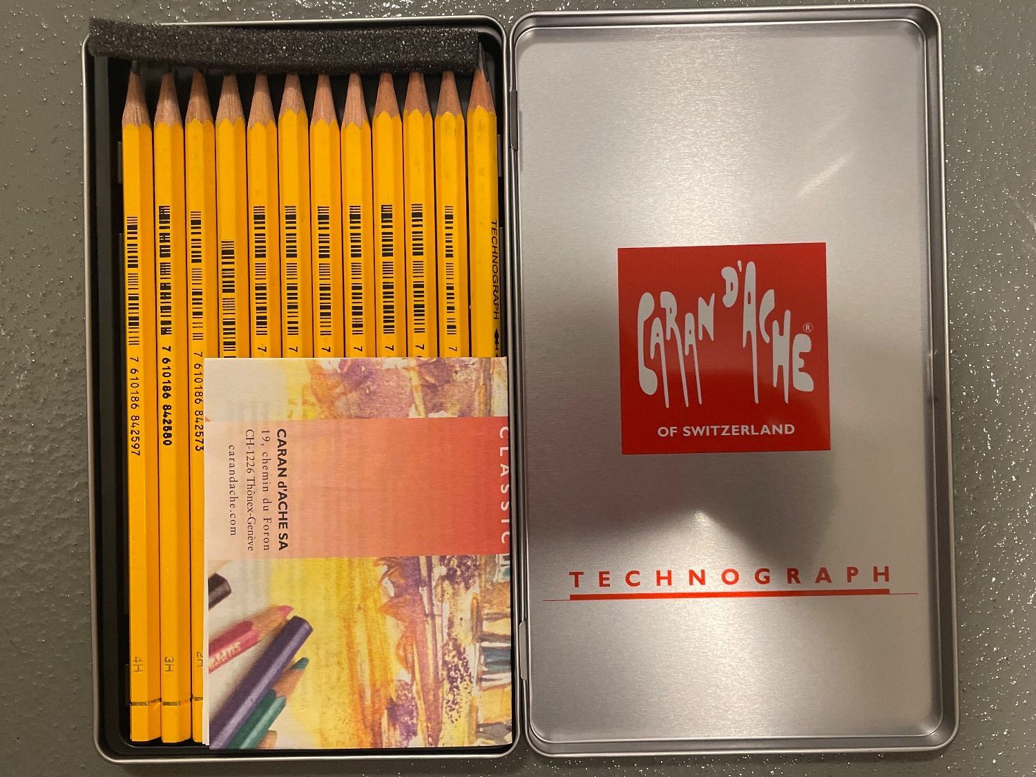 Caran D'Ache Crayons, crayons de couleur & craies: Caran d'Ache Technograph Artist 12 crayons graphite – Neuf avec emballage d'origine à La Tour-de-Peilz par flo_m27g 1
