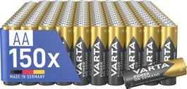VARTA Batterien AA, 150 Stück, Power on Demand, Alkaline