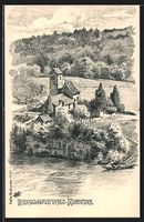 Bremgarten, Blick auf die Kirche, Ruderb