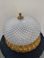 2x Antike Plafoniere Kristallglas (Deckenleuchte)