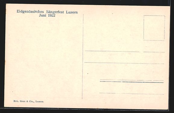 Cartoline postali: Luzern, Eidgenössisches Sängerfest 192 – Usato da Berlin venduto da bartko-reher 1