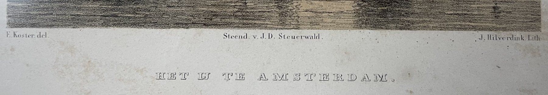 Incisioni: Stich - HET IJ TE AMSTERDAM - 32.5 x 29.5cm – Usato da Oftringen venduto da Vucki 1
