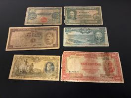 6 verschiedene Banknoten