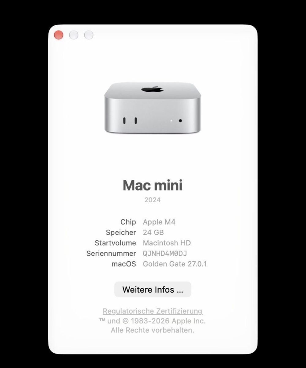 Apple PCs: Apple Mac mini M4 24GB RAM 512GB SSD – Gebraucht aus Winterthur von marsellus01 3