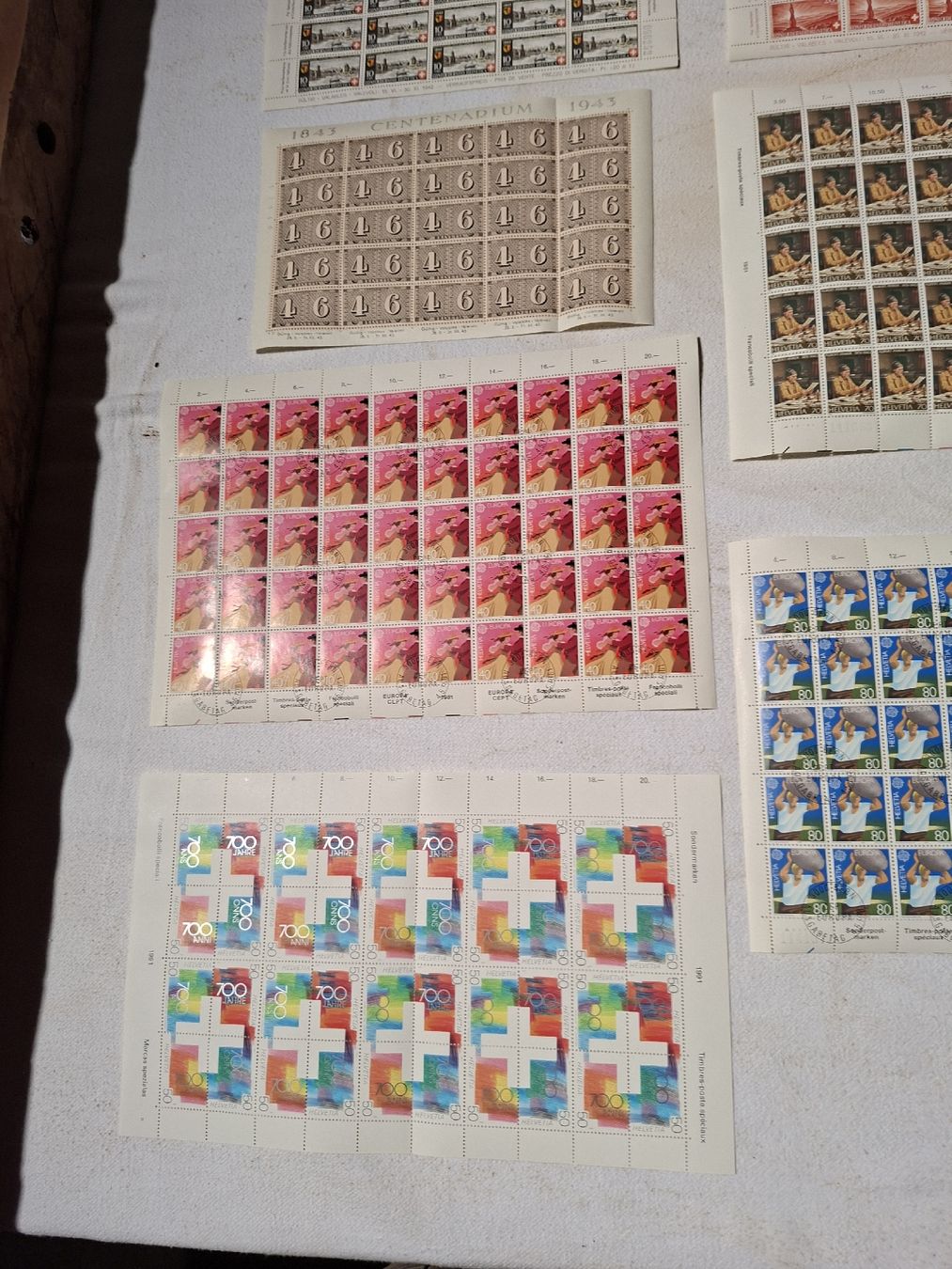 Tutti i francobolli: 10 Bogen/Teilbogen mit Ersttag Stempel – Nuovo (secondo la descrizione) da Masein venduto da Vintagericcardo 4