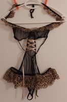 Heisses Dessous Set mit Leo-Muster, neu und ungetragen S/M