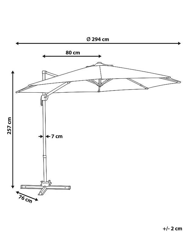 Sonnenschirme: Ampelschirm Savona, 300mm, helles Beige – Gebraucht aus Stäfa von Faw 2