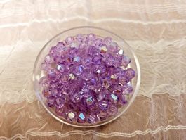 Glasschliffperlen 4mm 100 stk violet AB(nr162)