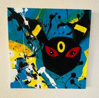 Pokemon paintings set of 2 Umbreon/Pikachu. Abstract Art