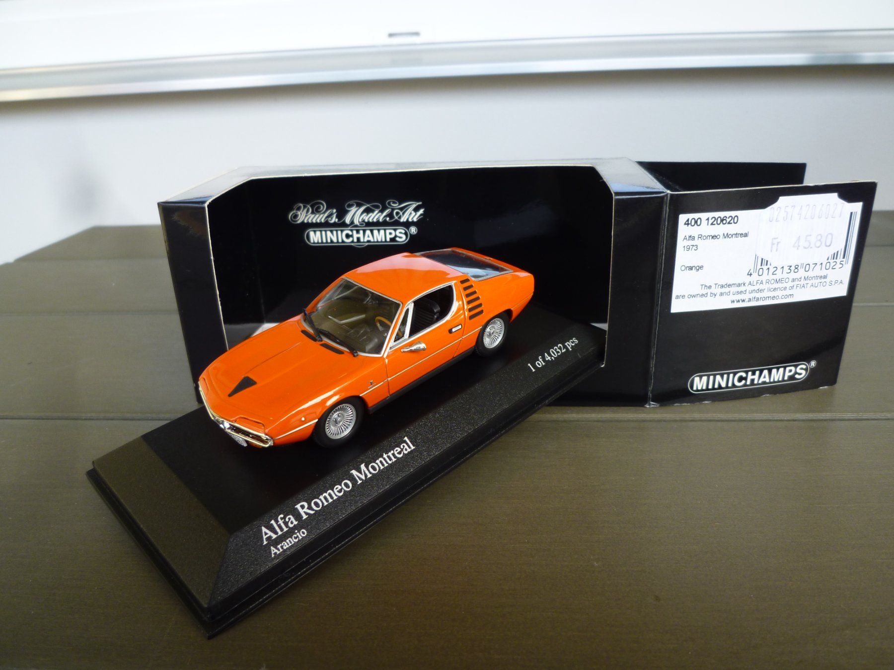 Alfa Romeo Modellini d'auto: Alfa Romeo Montreal (1973) – Nuovo e nell'imballaggio originale da Flawil venduto da Imperiosud