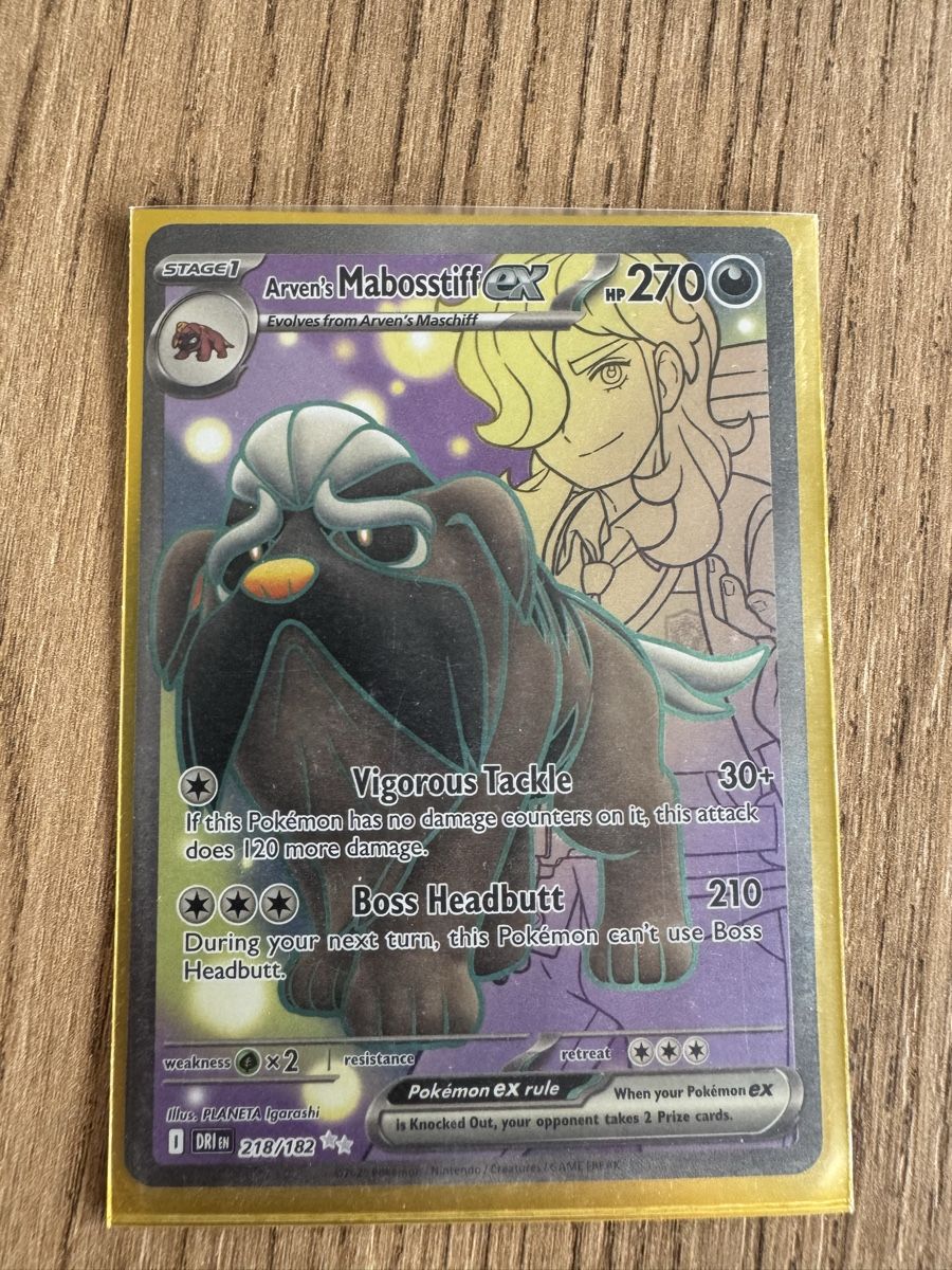 Pokémon Carte collezionabili: Arven's Mabosstiff ex 218/182  – Usato da Bellinzona venduto da Yanpa
