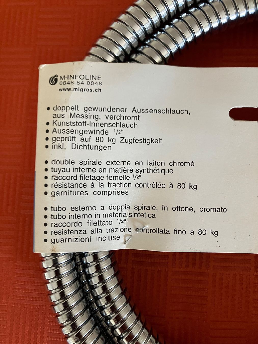 Sonstiges zu Bad & Küche: Metall-Brausenschlauch – Neu und originalverpackt aus Seuzach von fra_ln2l 2
