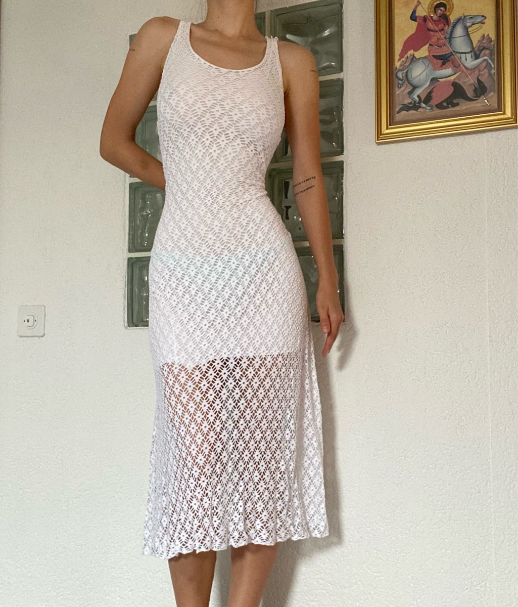 Vestiti: POINTELLE SOMMERKLEID MIT LOCHMUSTER – Nuovo (secondo la descrizione) da Schlieren venduto da notkrys 1