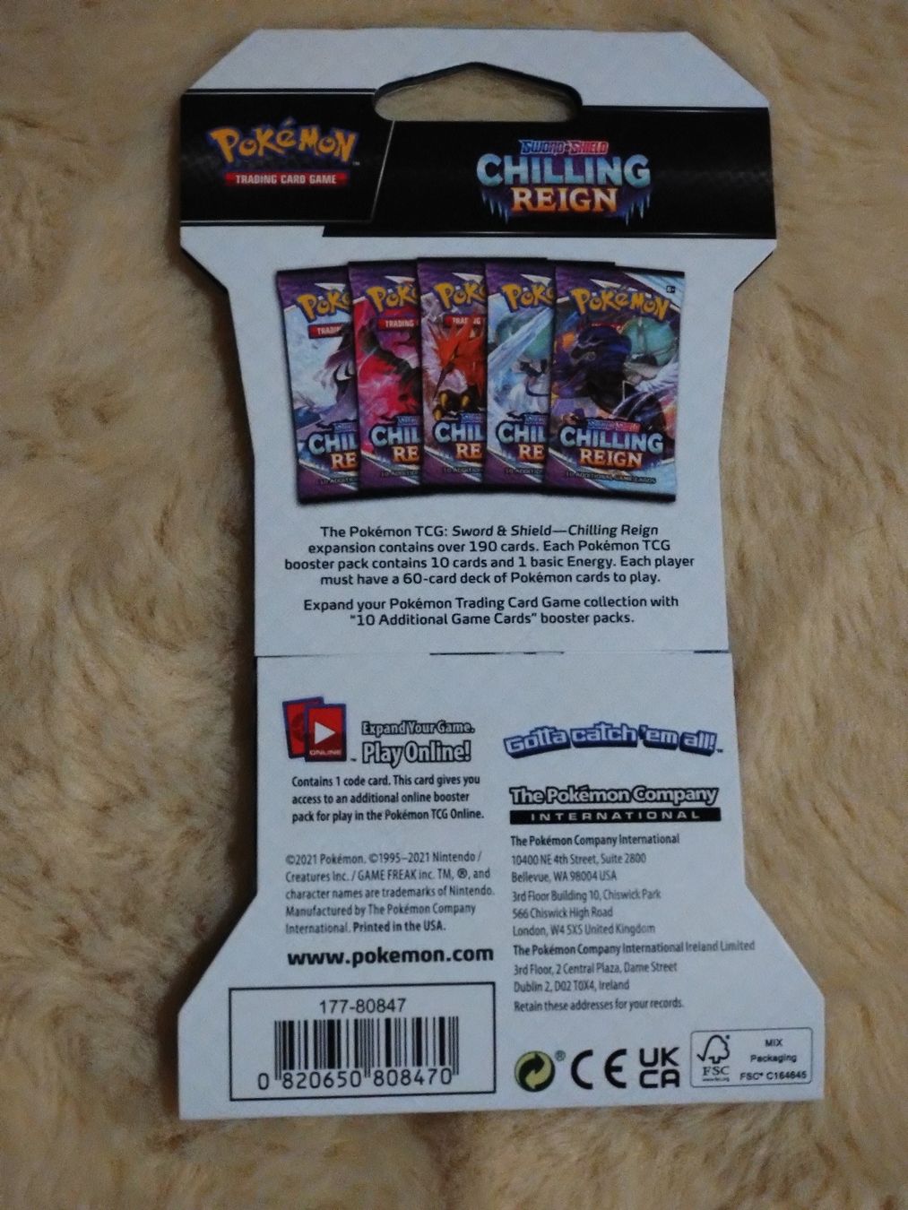 Pokémon Carte collezionabili: Booster Pokémon Chilling Reign NEW  – Nuovo e nell'imballaggio originale da Farvagny-le-Grand venduto da LaCaverne 1